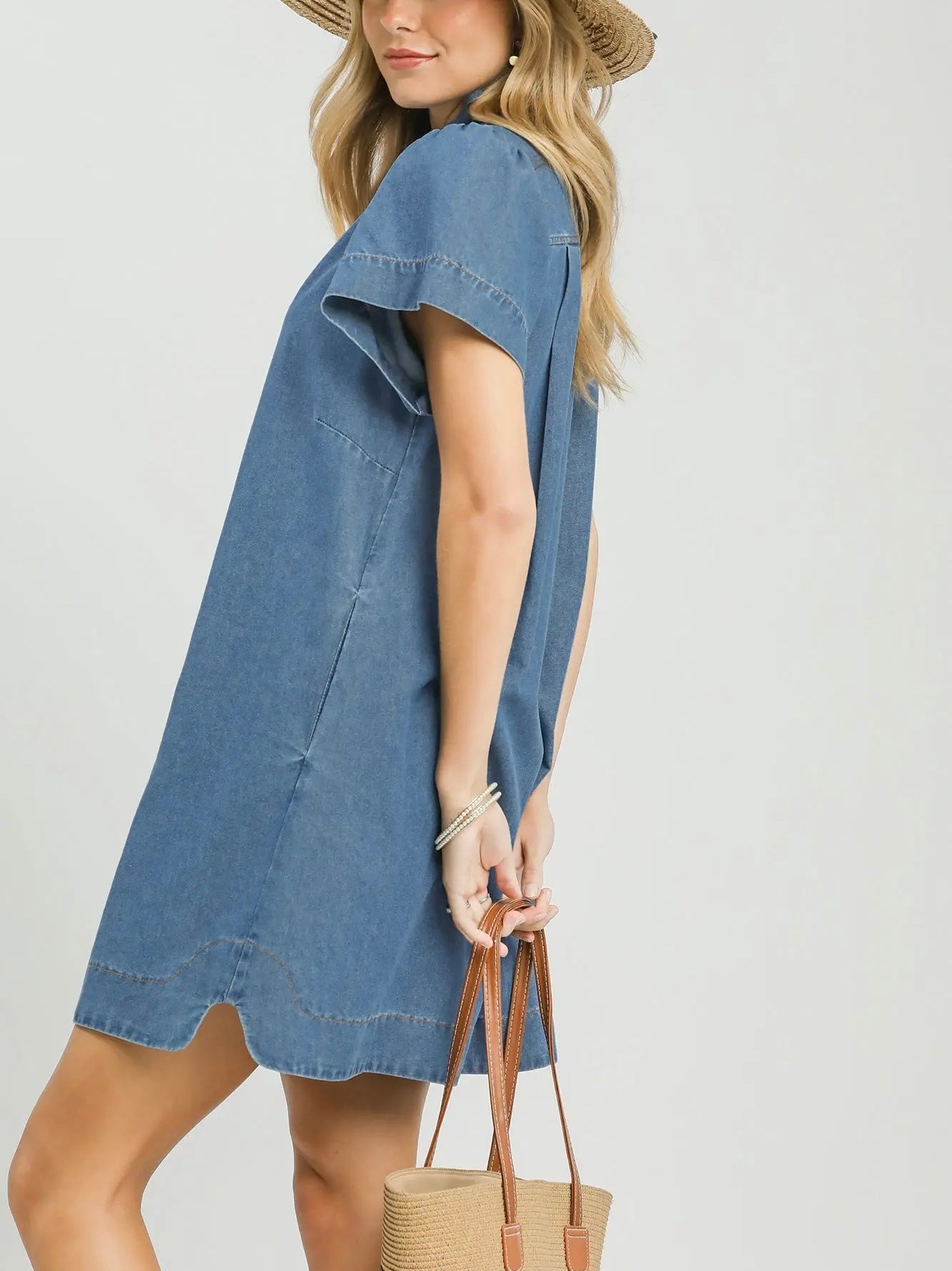 Chambray Mini Dress