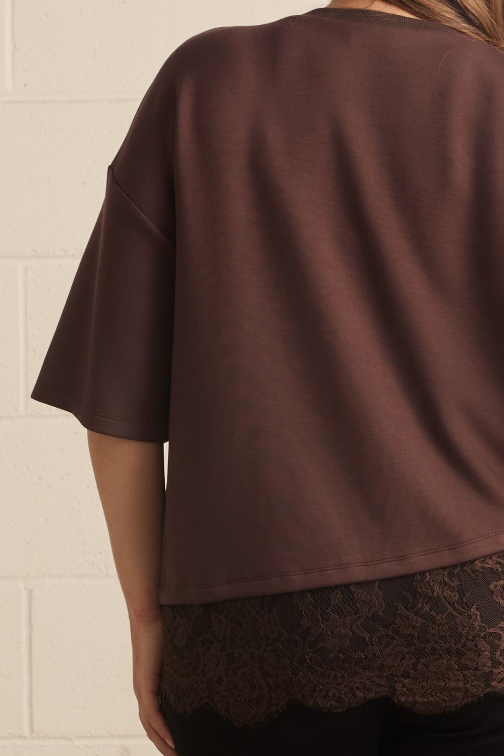 Brown Lace Top