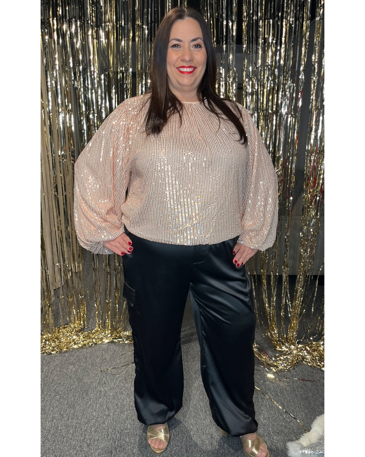 Satin Cargo Pants