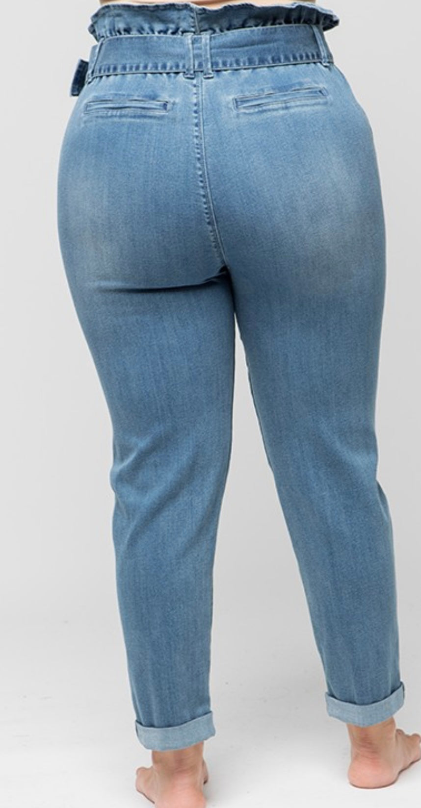 Paperbag Waist Belted Jean