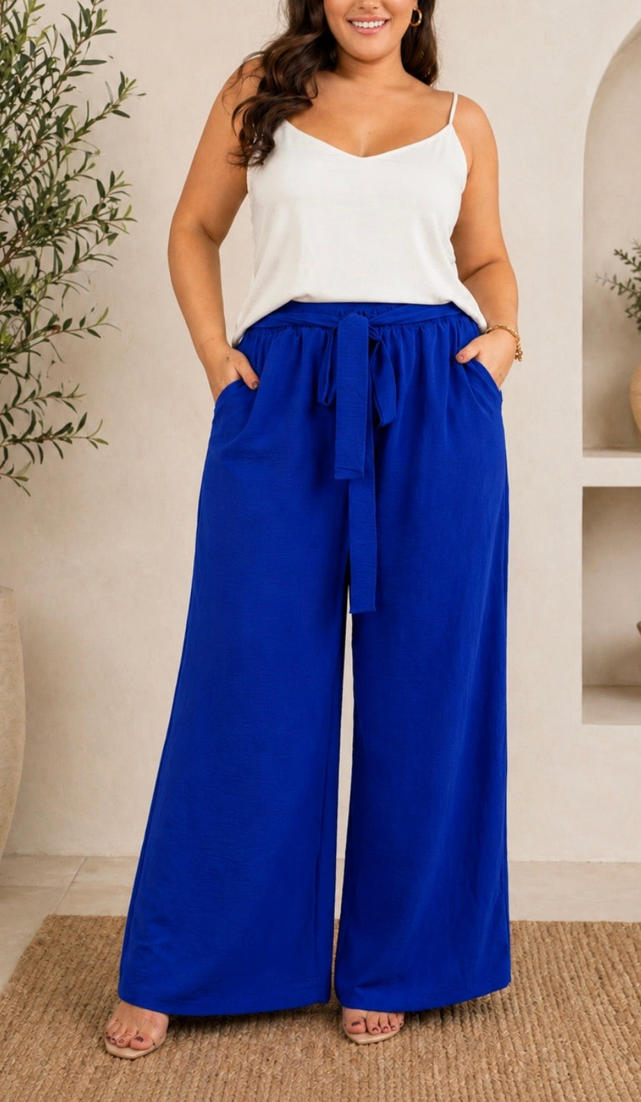 Blue Wide Leg Pants