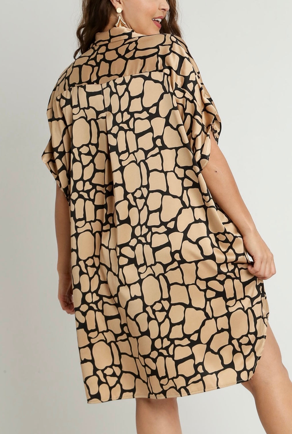 Taupe High Low Dress