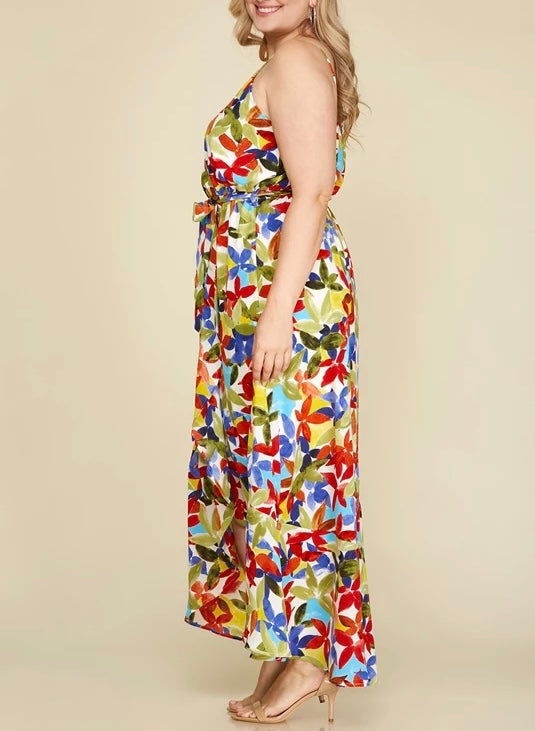 Ruffle Wrap Maxi Dress