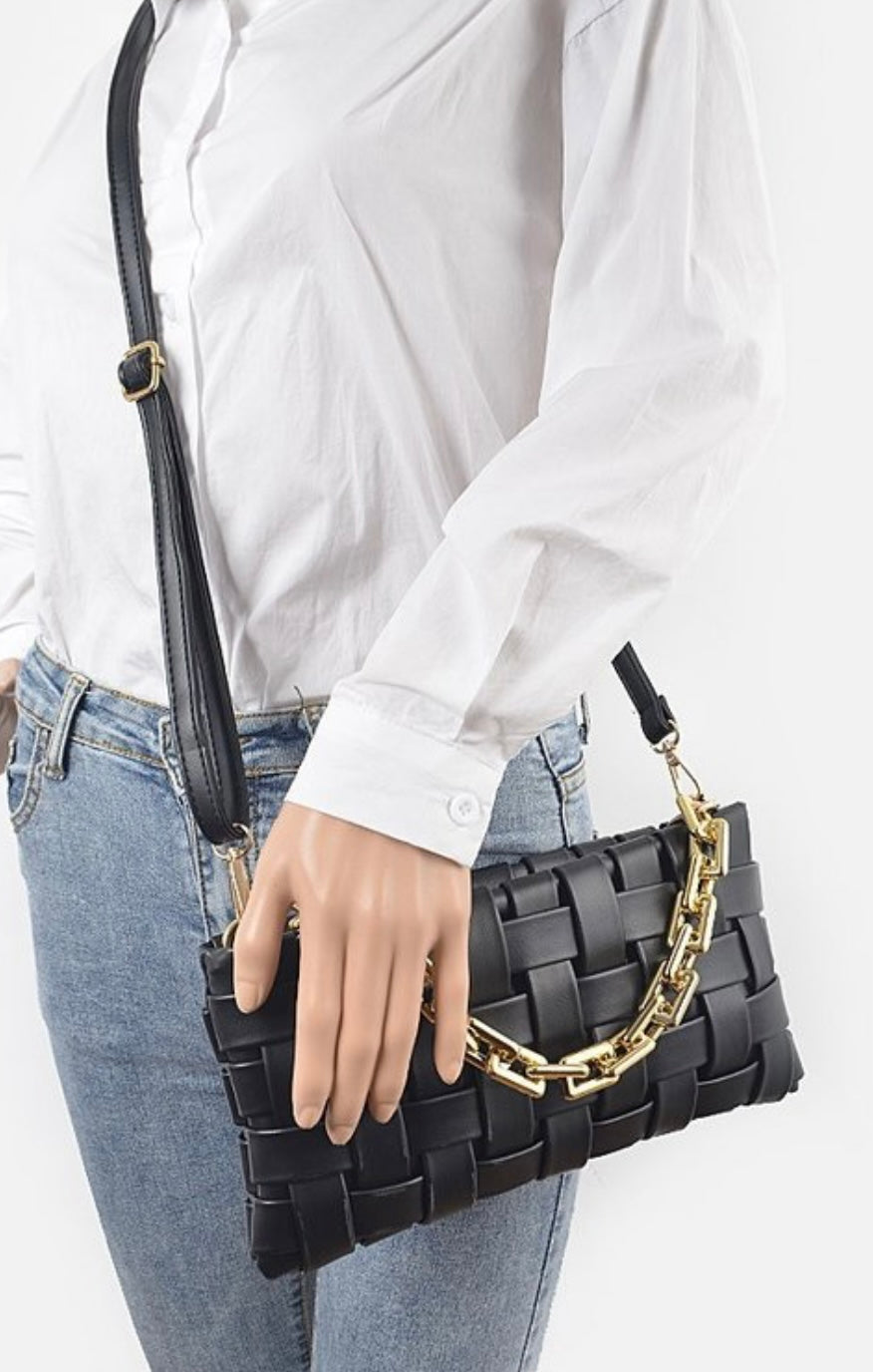 Braided Chain Crossbody Bag