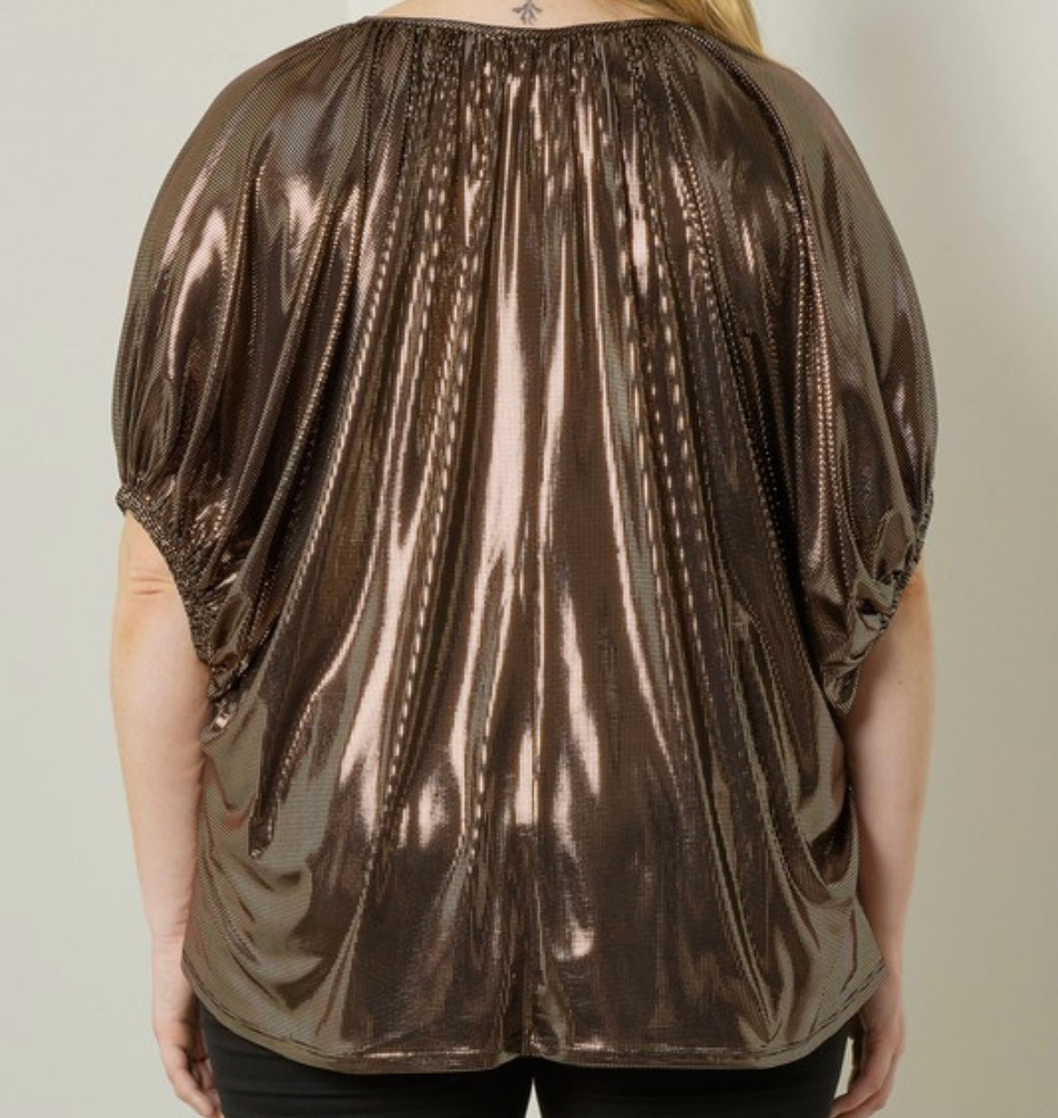 Mocha Gold Metallic Top