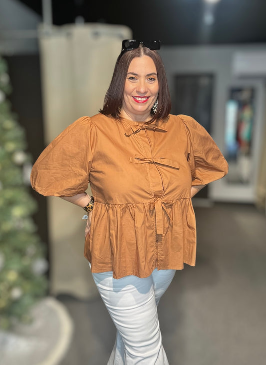 Chesnut Ribbon Blouse