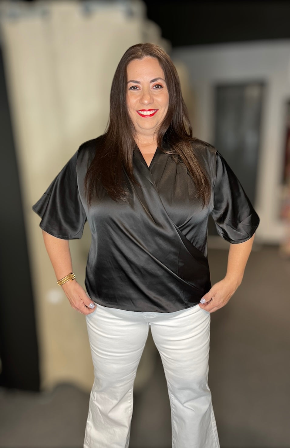 Flutter Satin Top