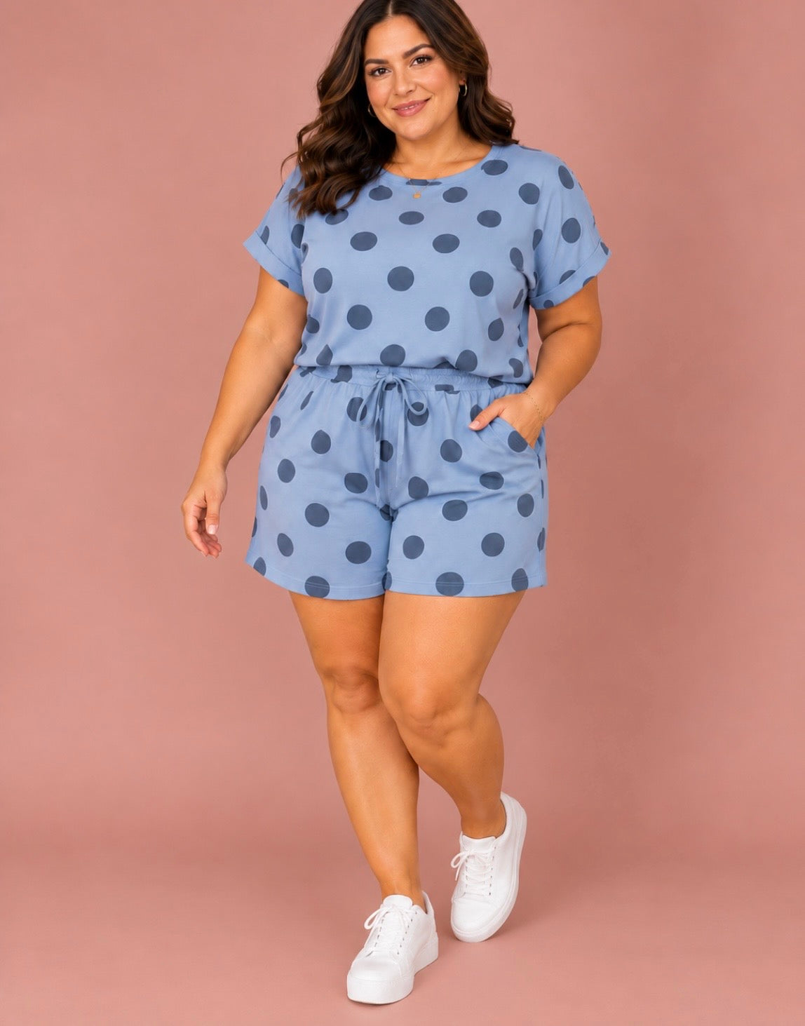 Blue Polka Dot Set