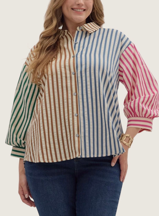Julie Stripe Blouse