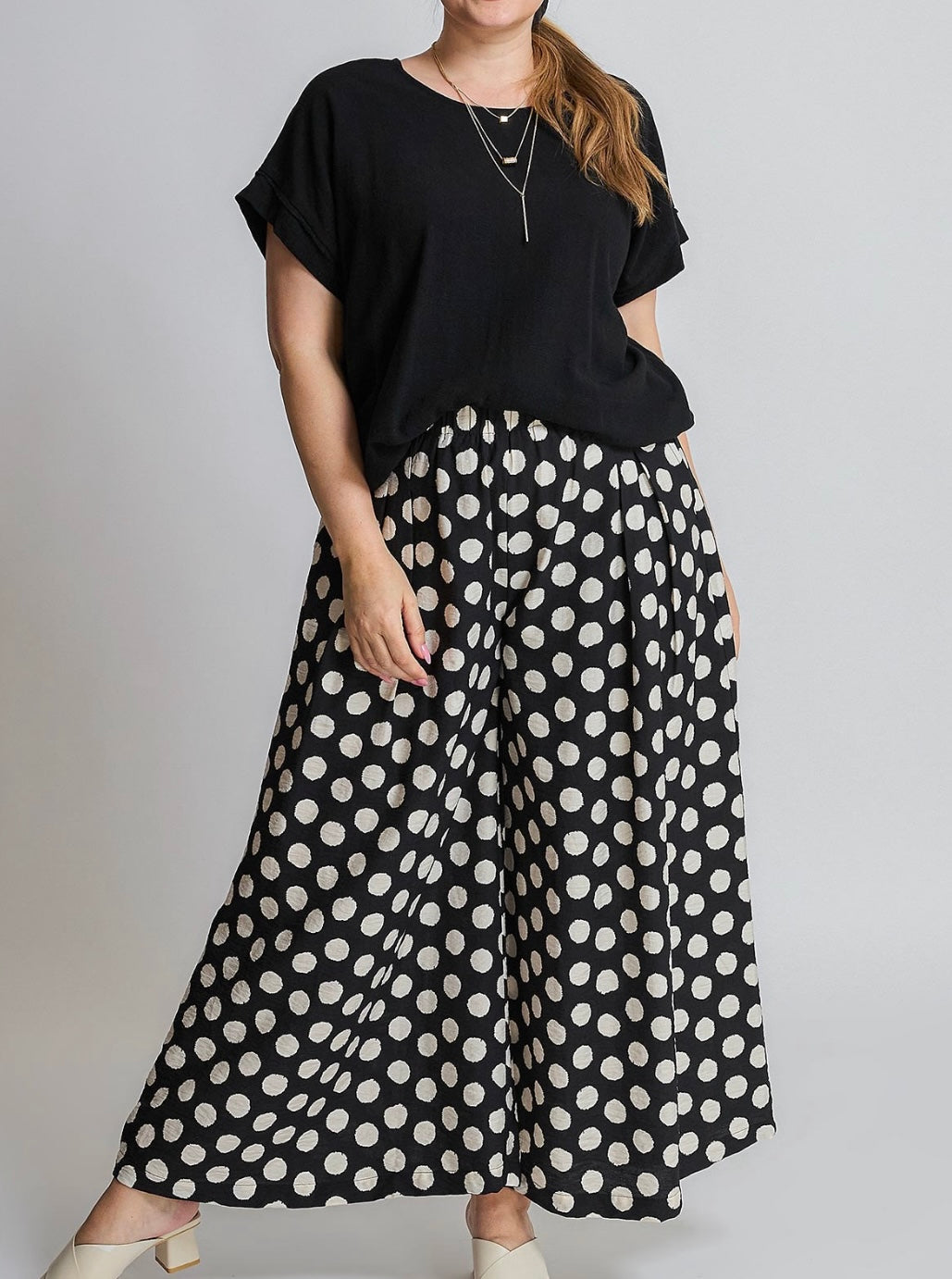 Polka Dot Wide Leg Pants