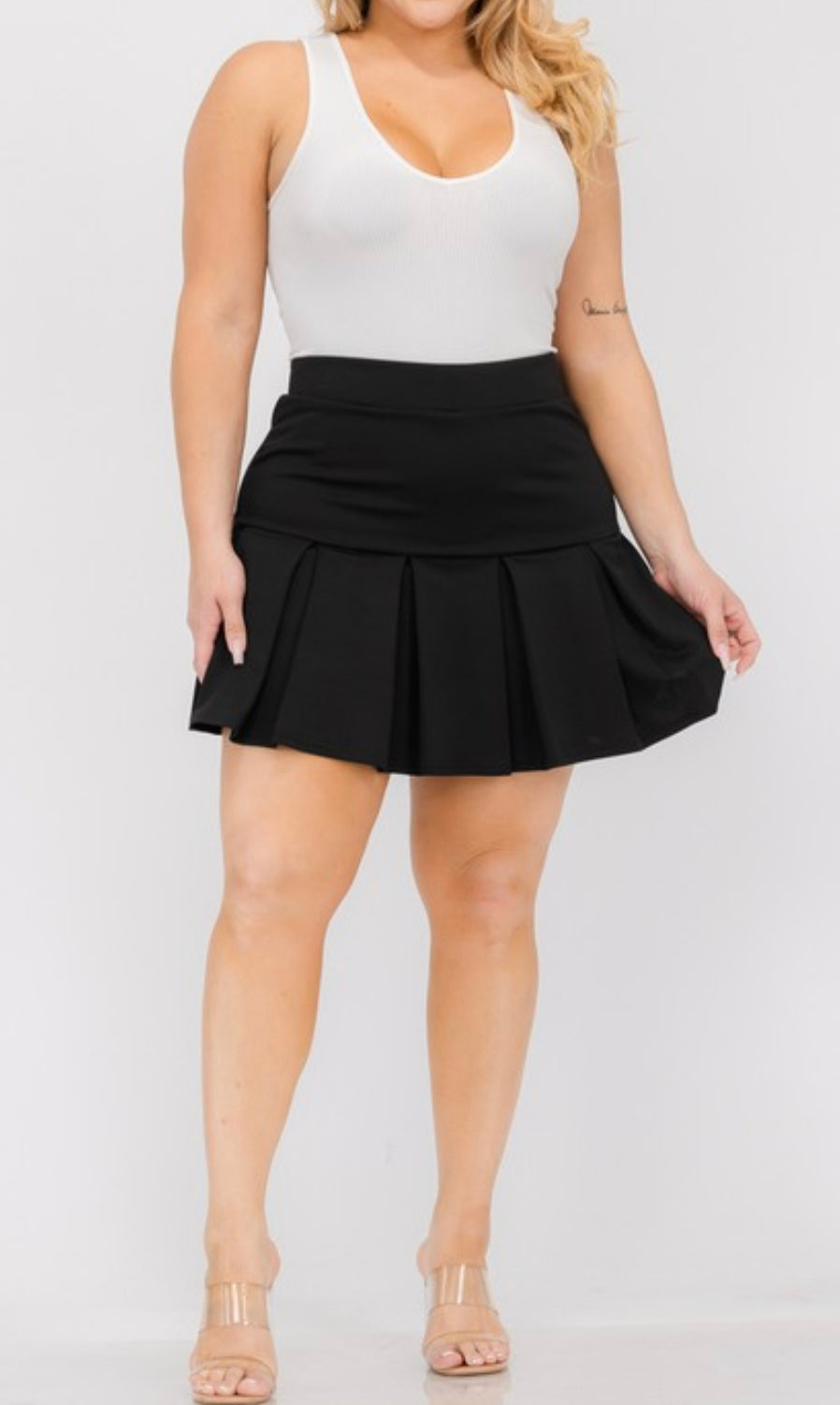 Pleated Mini Skirt