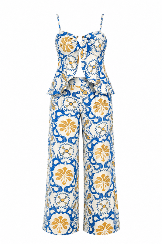 Bandeau Top and Pants Set