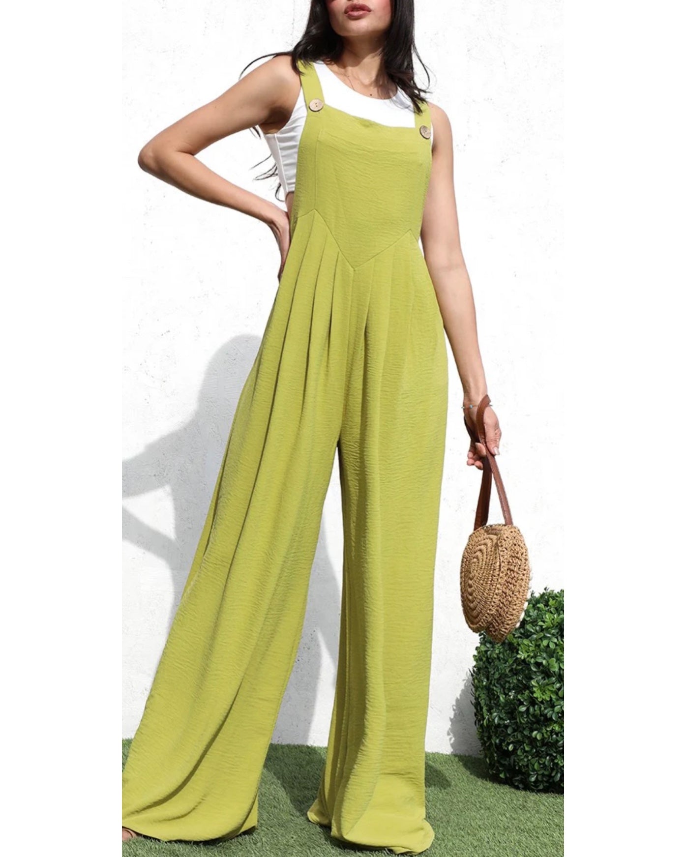 Lime Loose Fit Jumpsuit