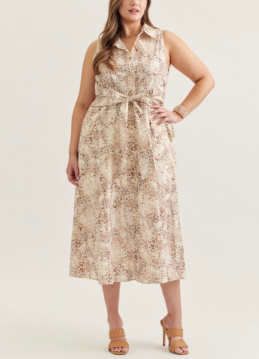 Animal Print Midi Dress