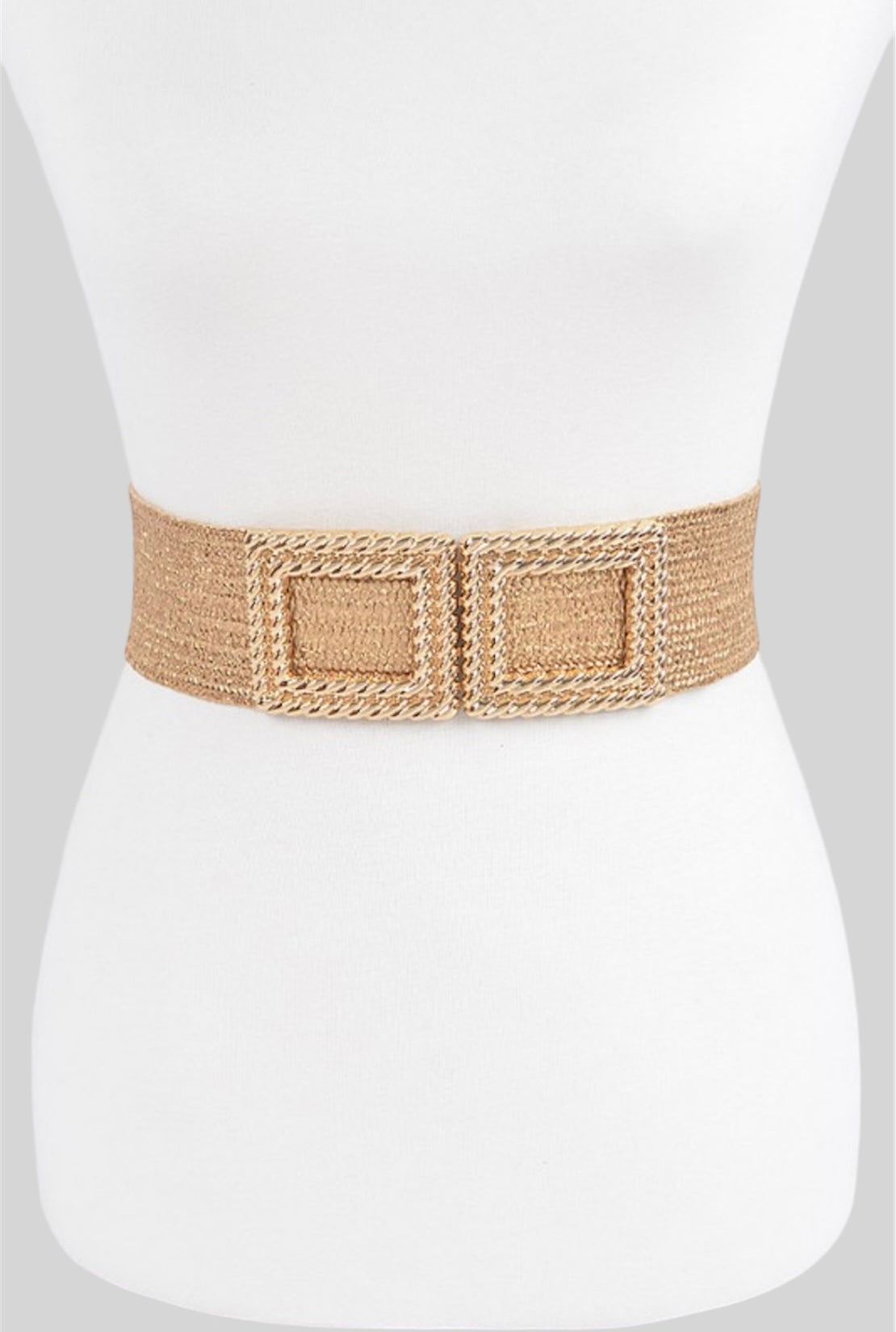 Double Metal Buckle Elastic Plus Size Belt