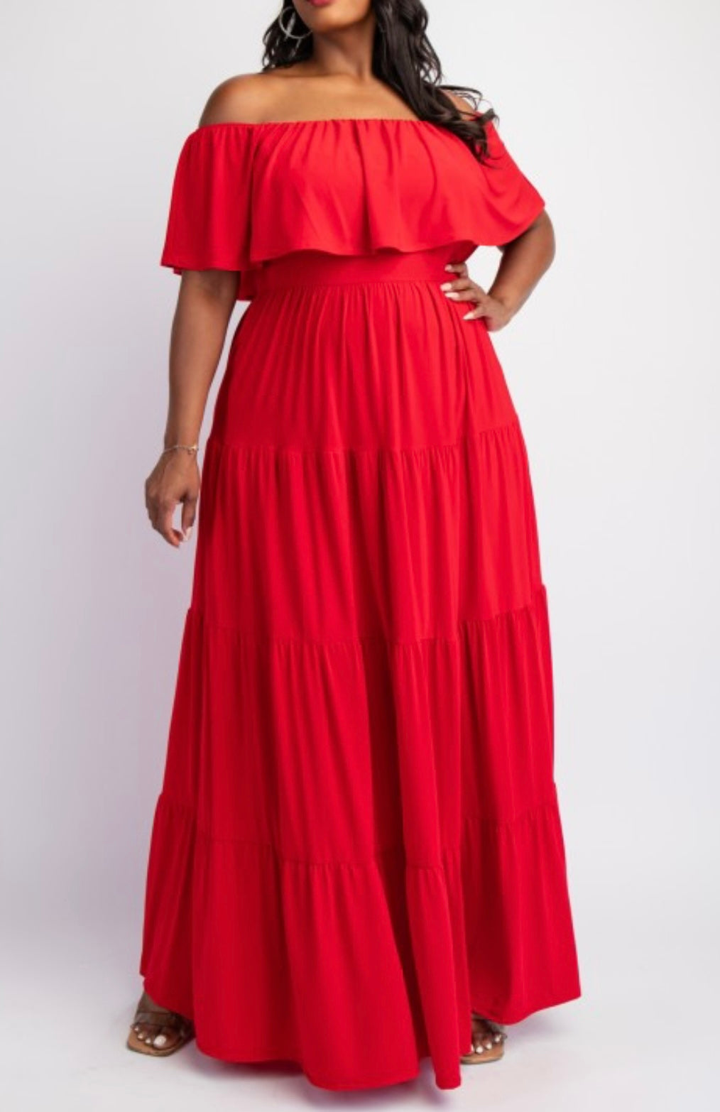Lady in Red Maxi Dress