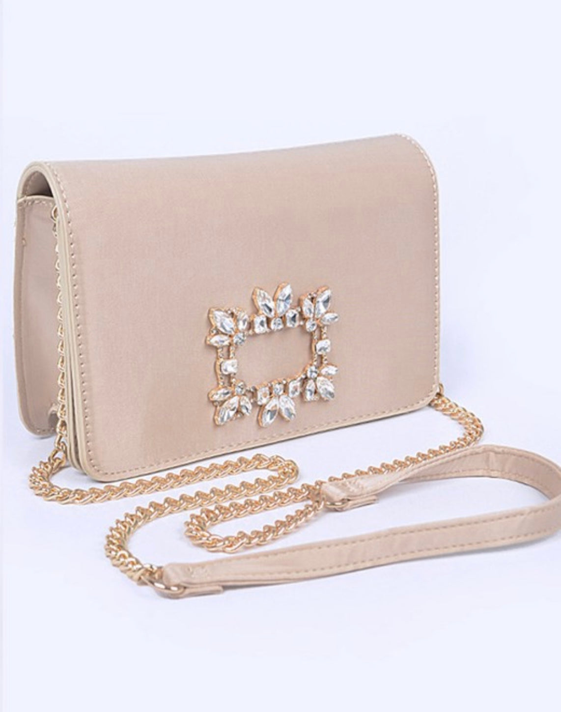 Crystal Buckle Satin