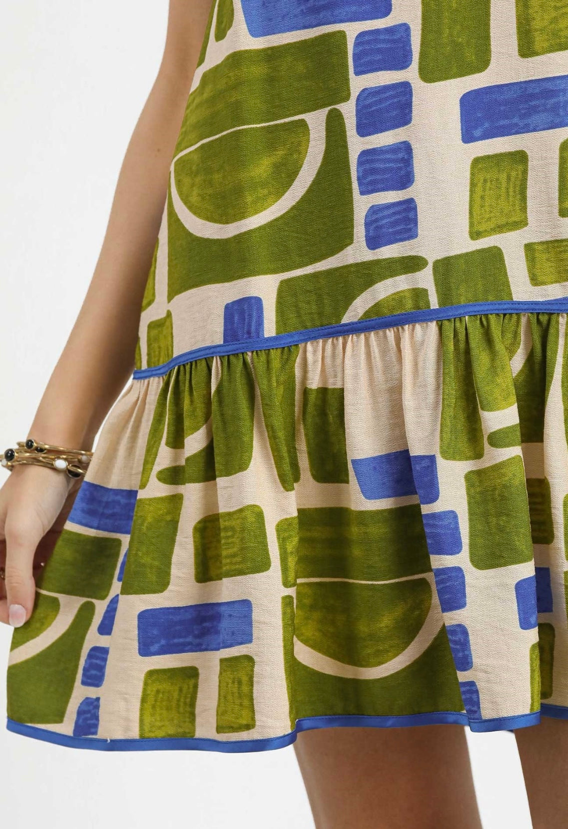 Abstract Print Mini Dress