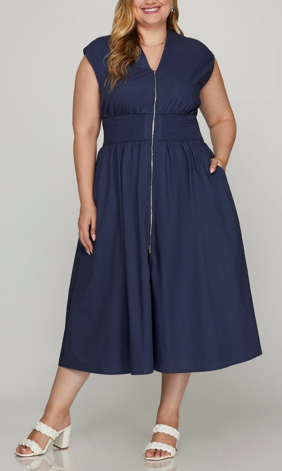 Navy Midi Dress