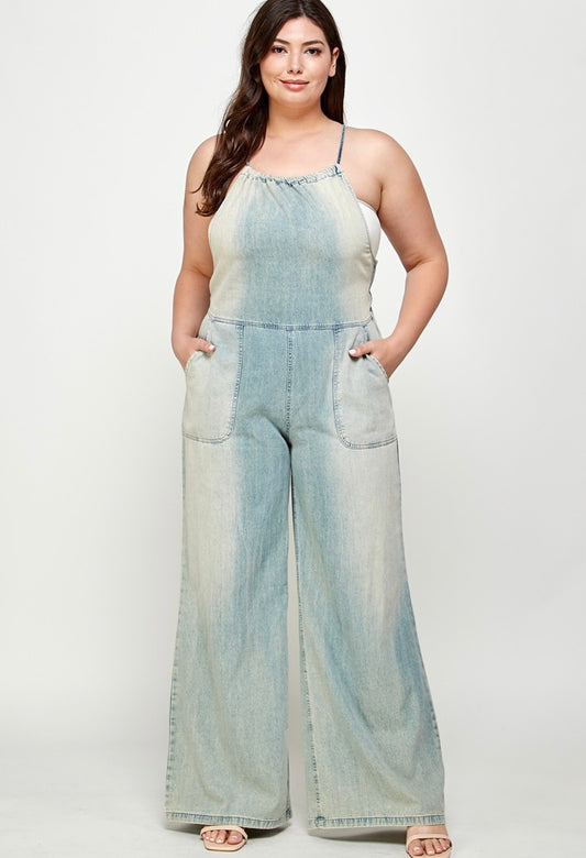 Denim Overall Jumpsuit