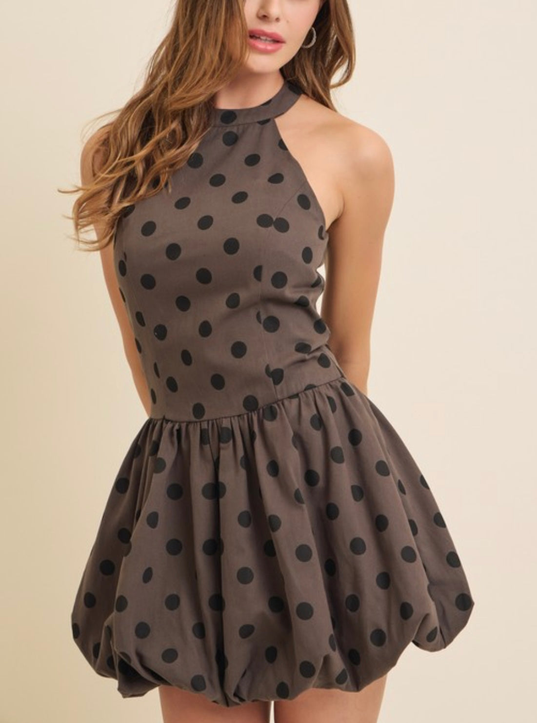 Polkadot Bubble Mini Dress