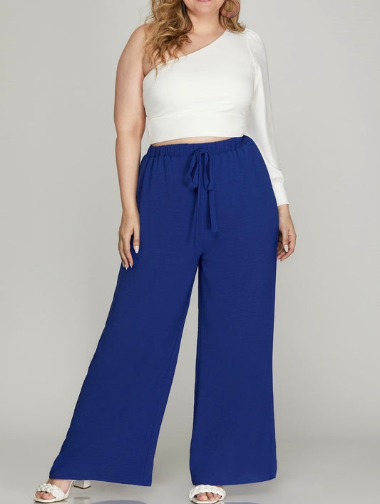 Blue Wide Leg Pants