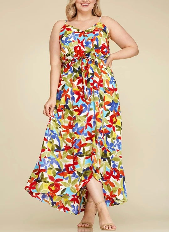 Ruffle Wrap Maxi Dress