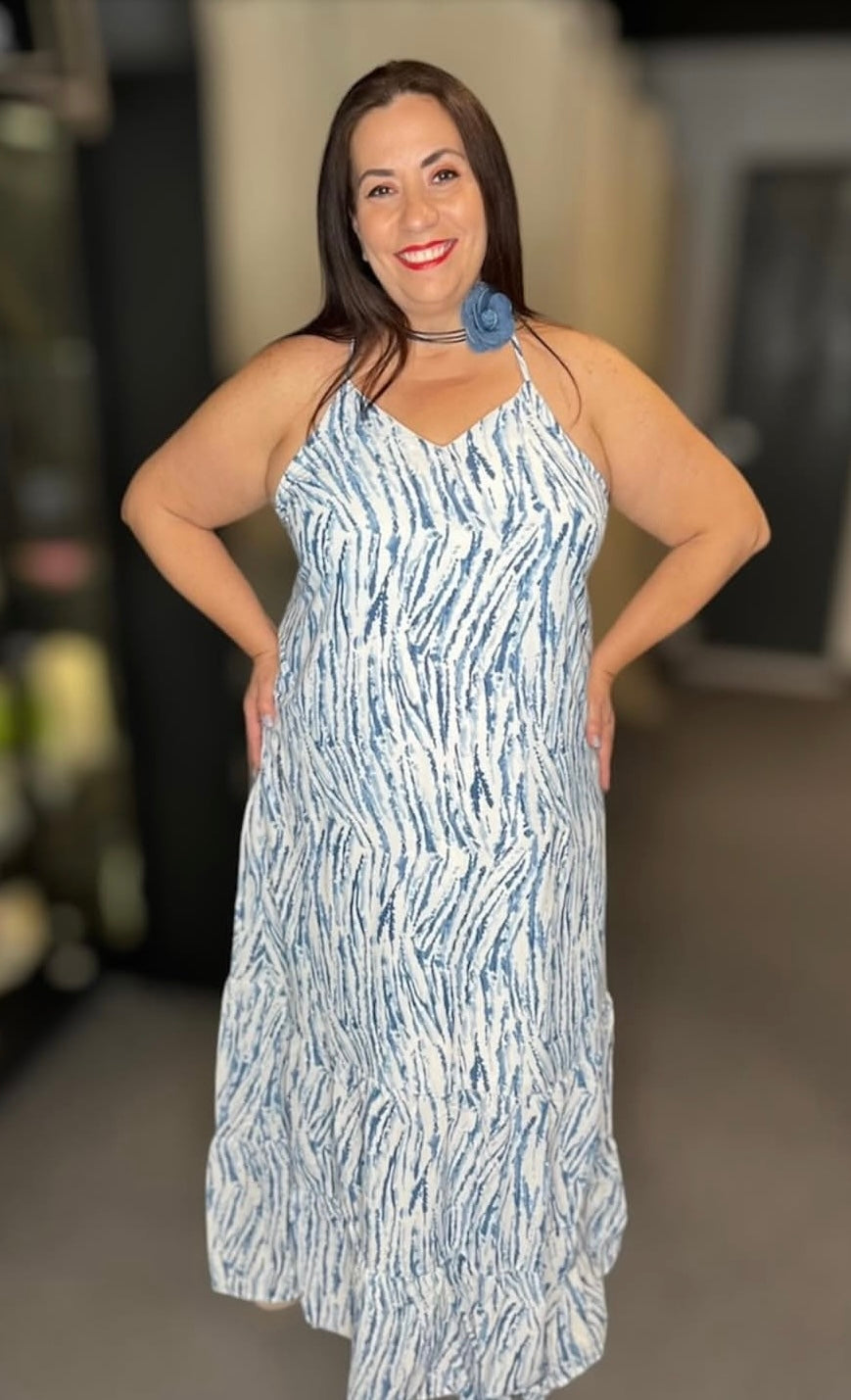 Blue Print Cami Maxi Dress