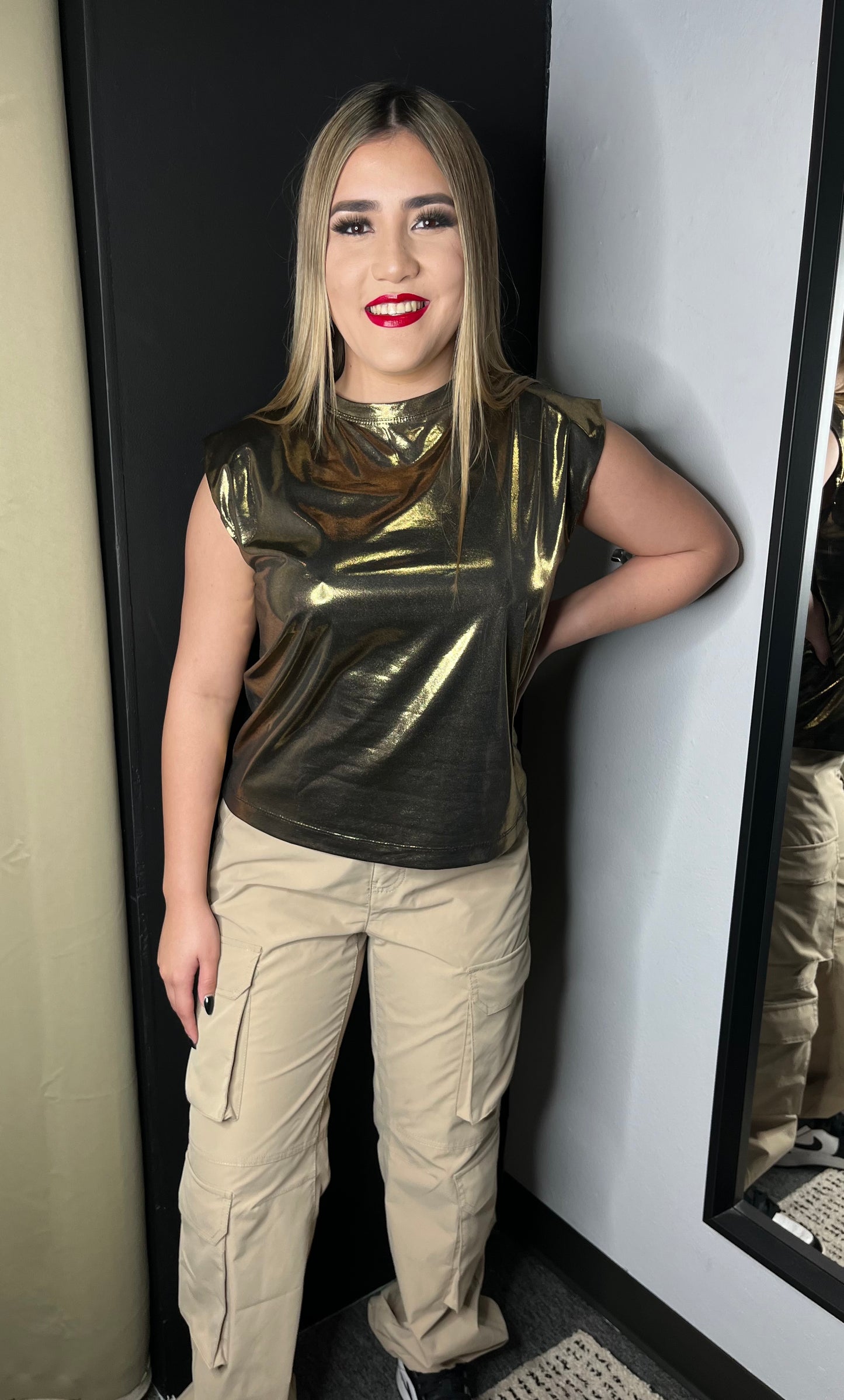 Gold Metallic Top