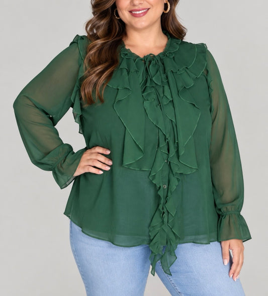 Hunter Ruffle Top