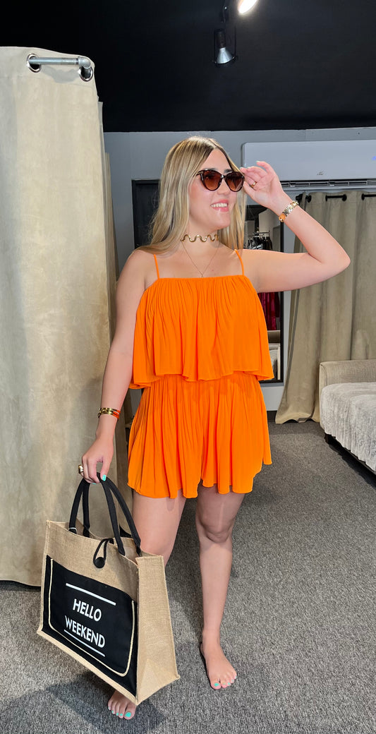 Pleated Romper
