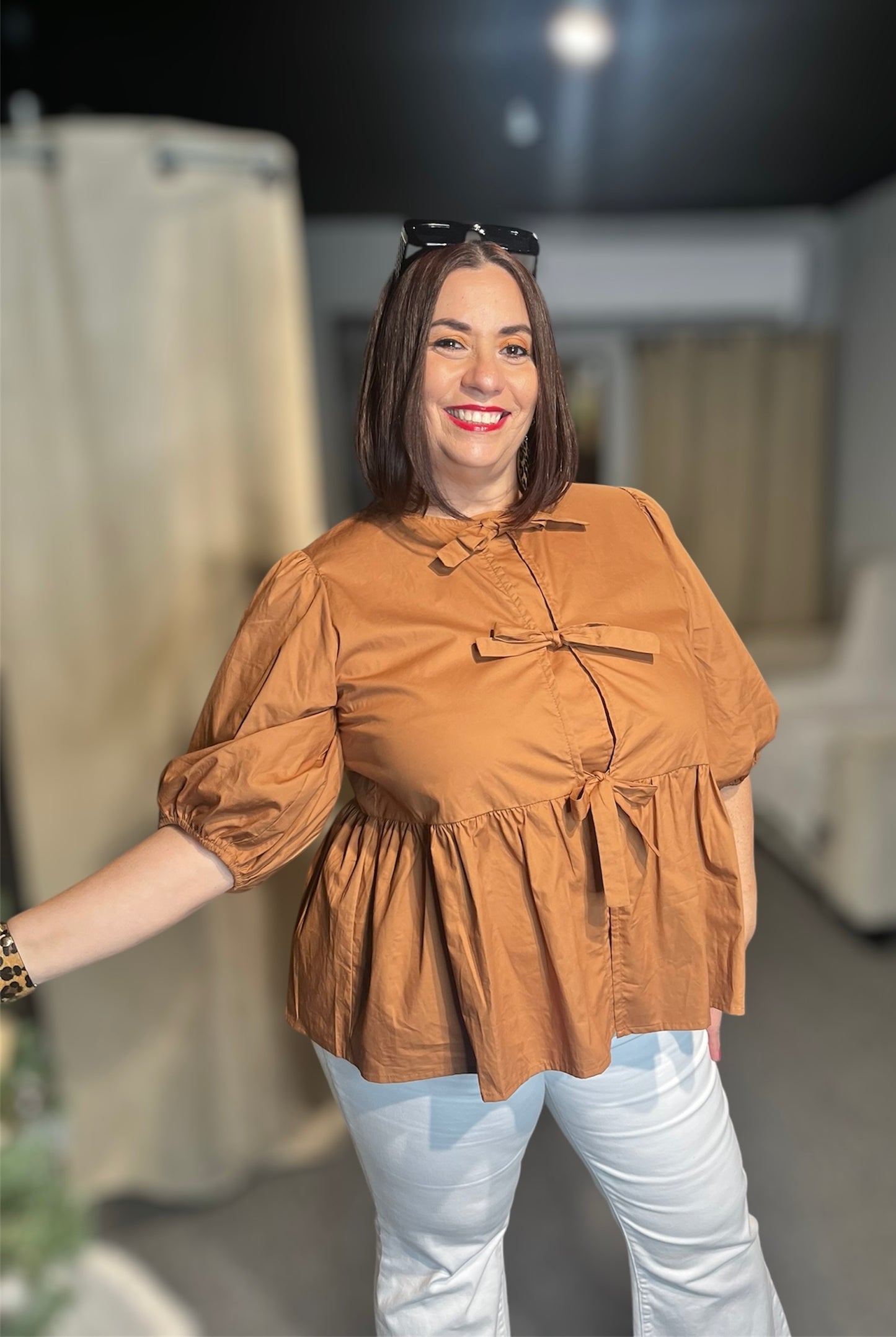 Chesnut Ribbon Blouse