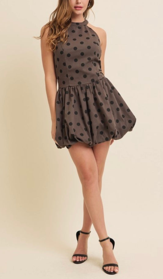 Polkadot Bubble Mini Dress