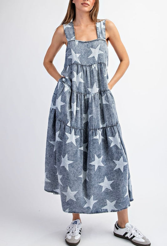 Washed Star Maxi Dress