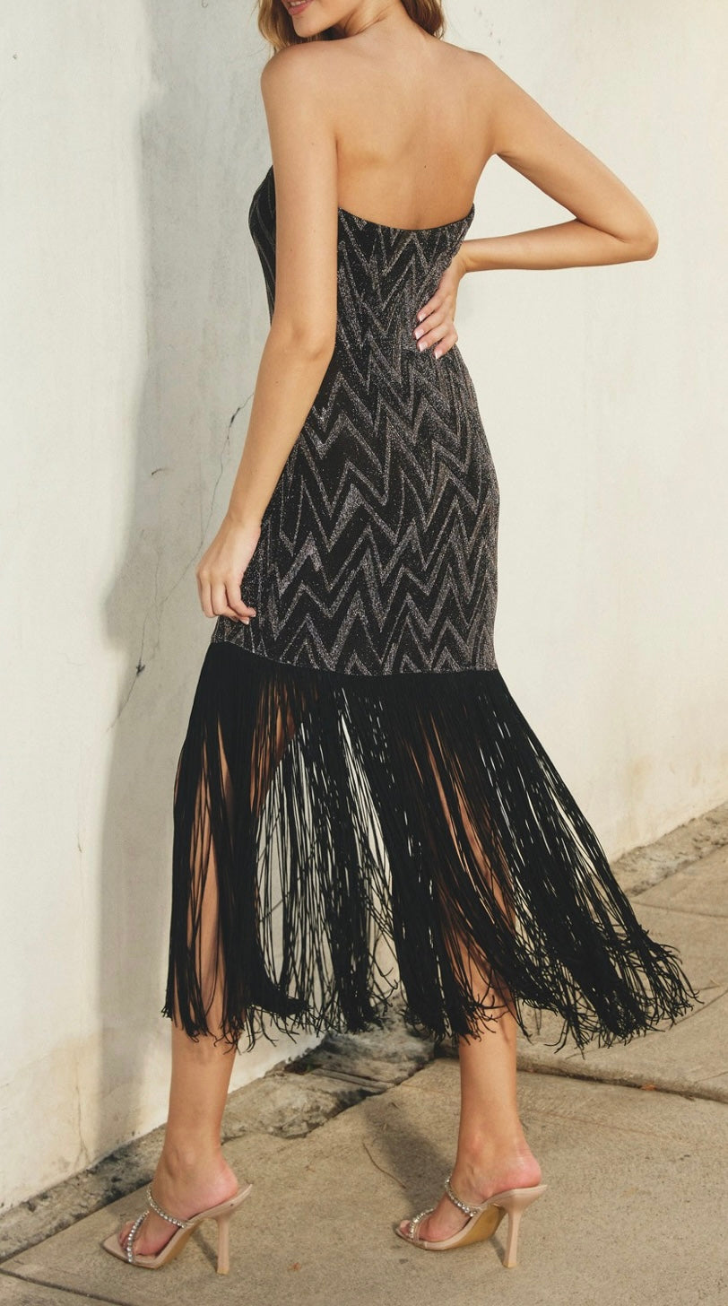 Zig zag Fringe Dress