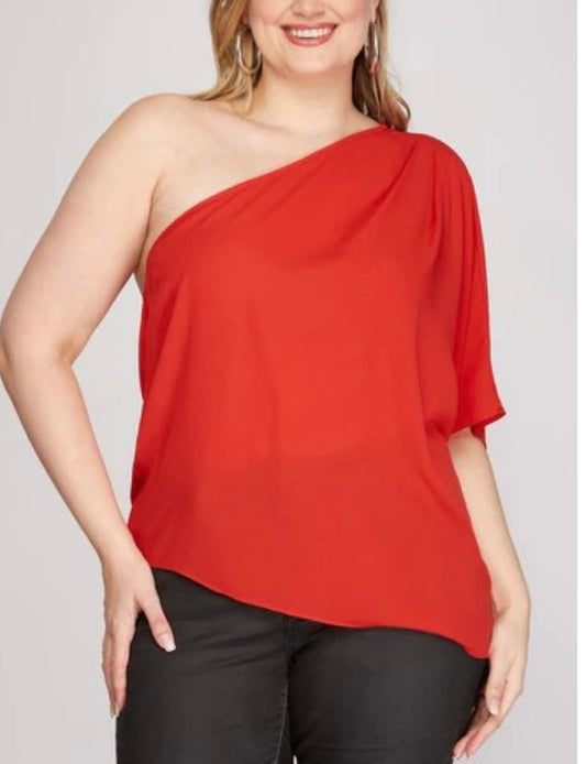 Red Sassy Top