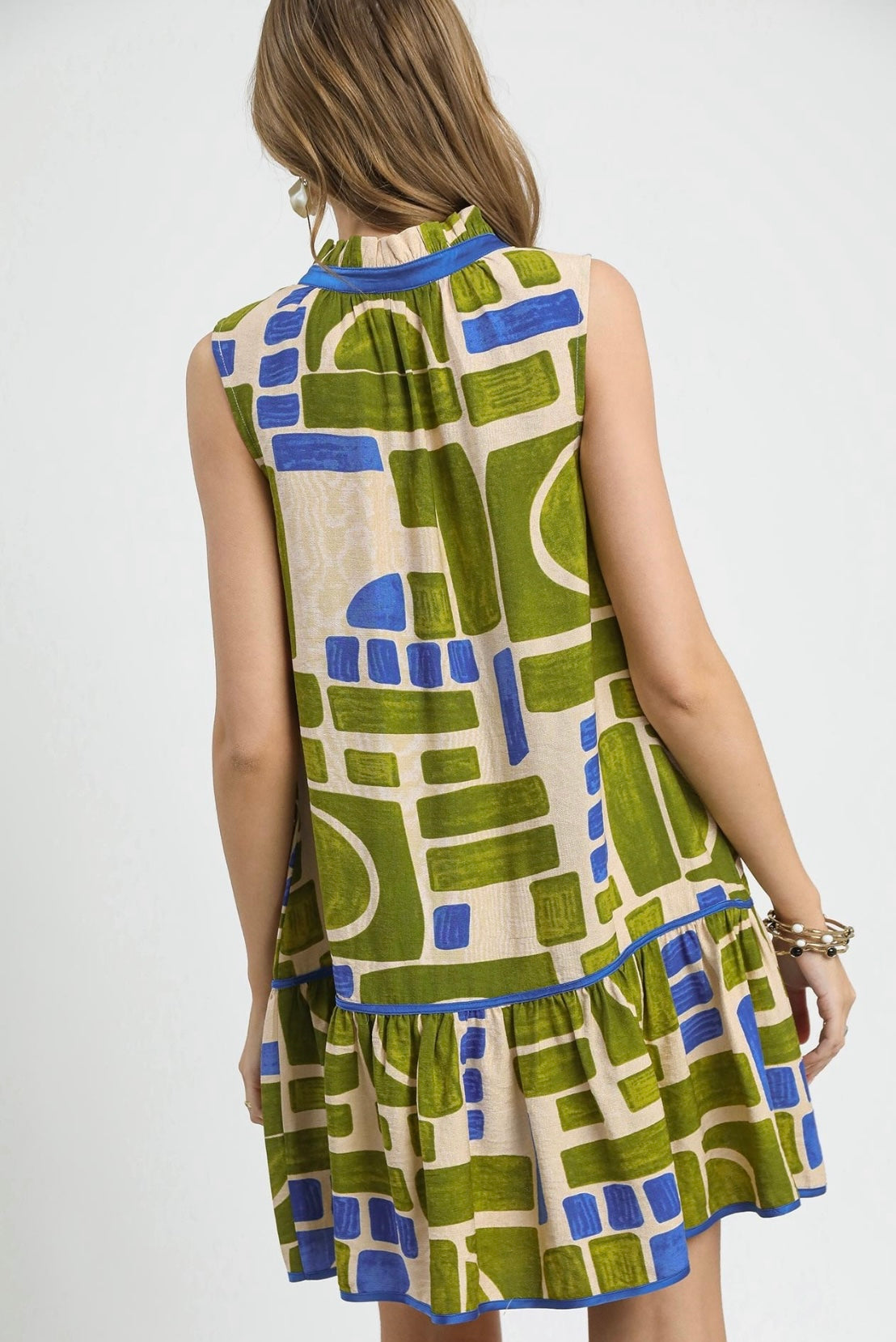 Abstract Print Mini Dress