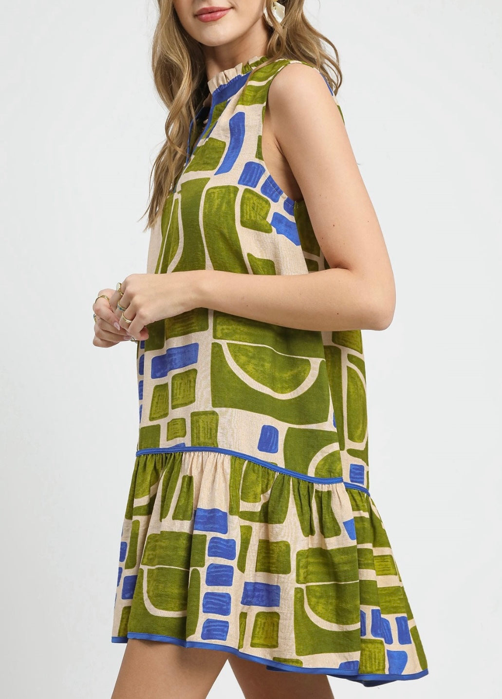 Abstract Print Mini Dress