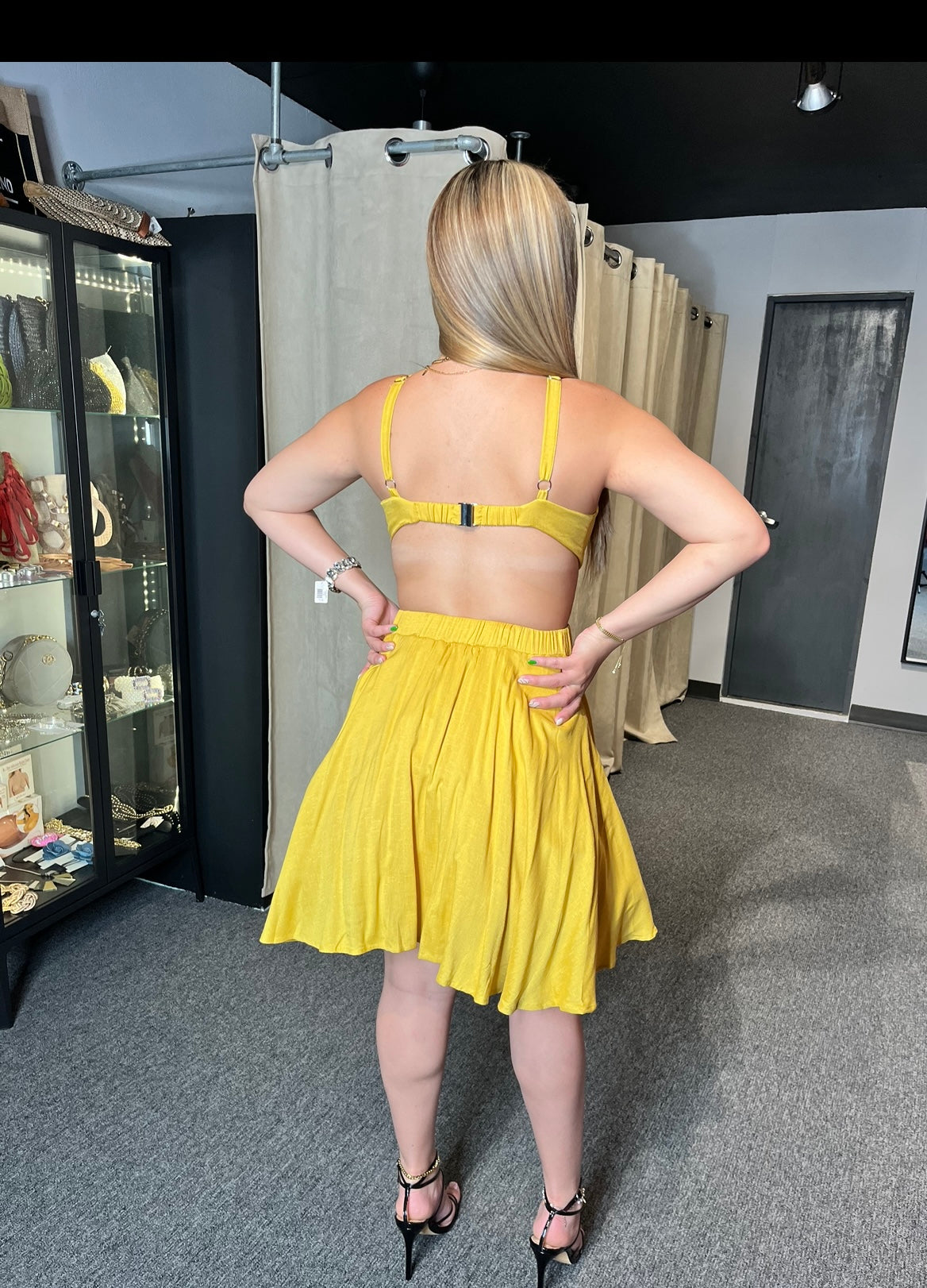 Mustard Mini Dress