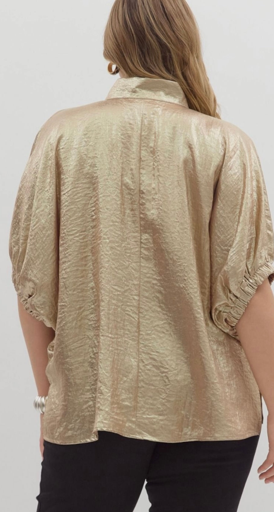 Gold Metallic Blouse