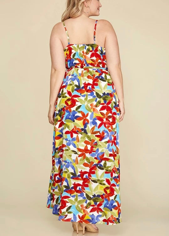 Ruffle Wrap Maxi Dress