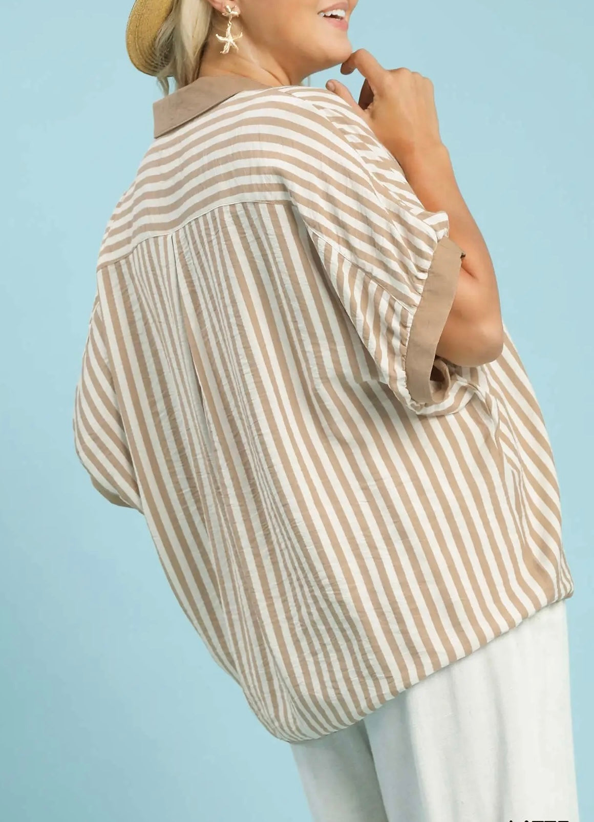 Latte Stripe Oversized Top