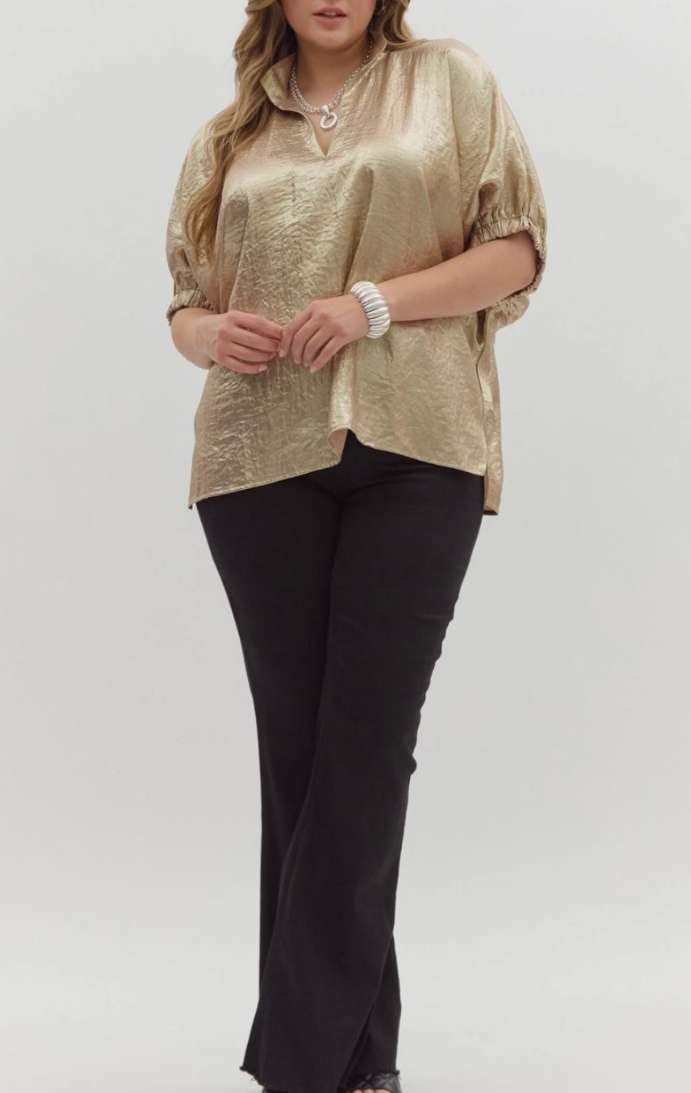 Gold Metallic Blouse