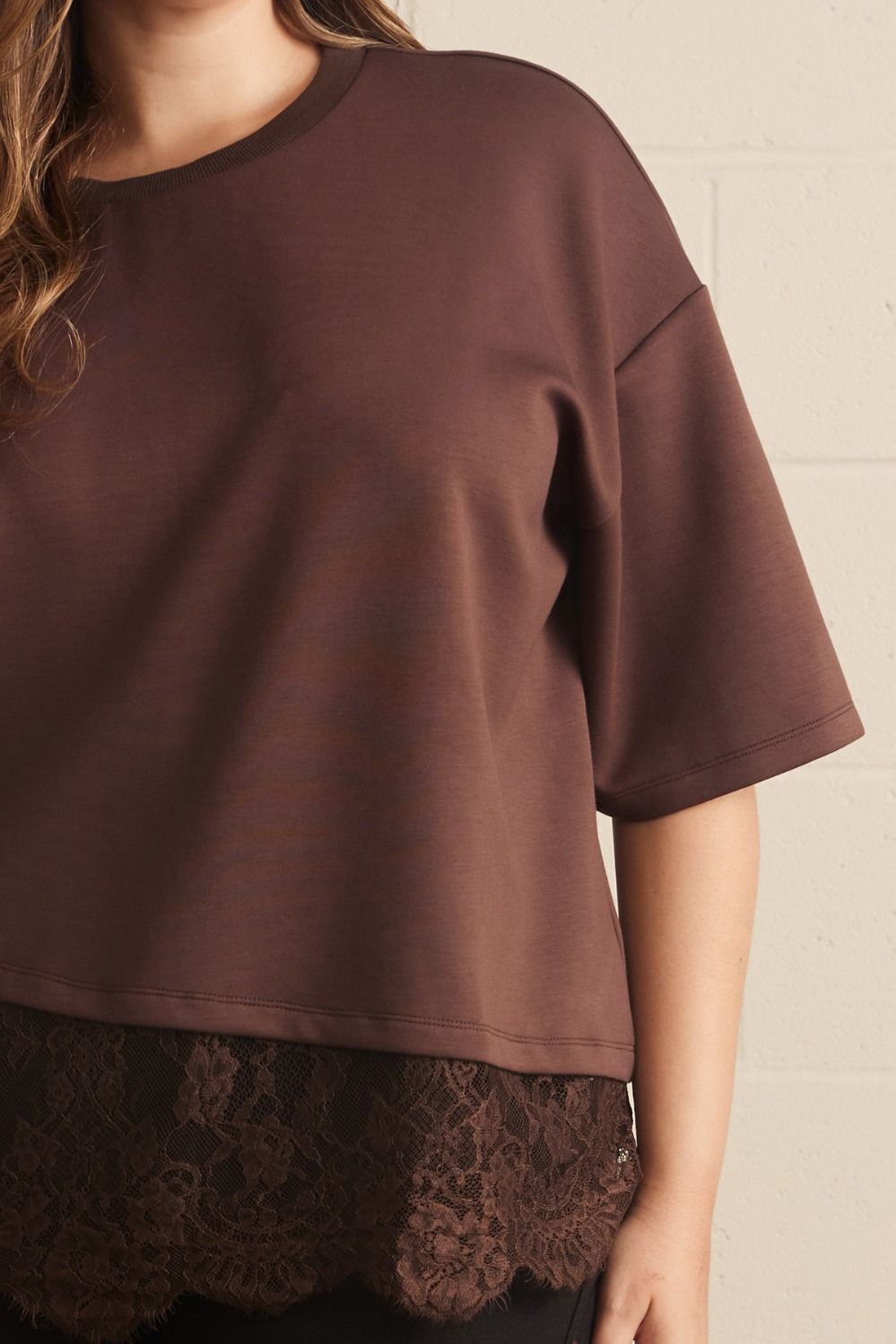 Brown Lace Top