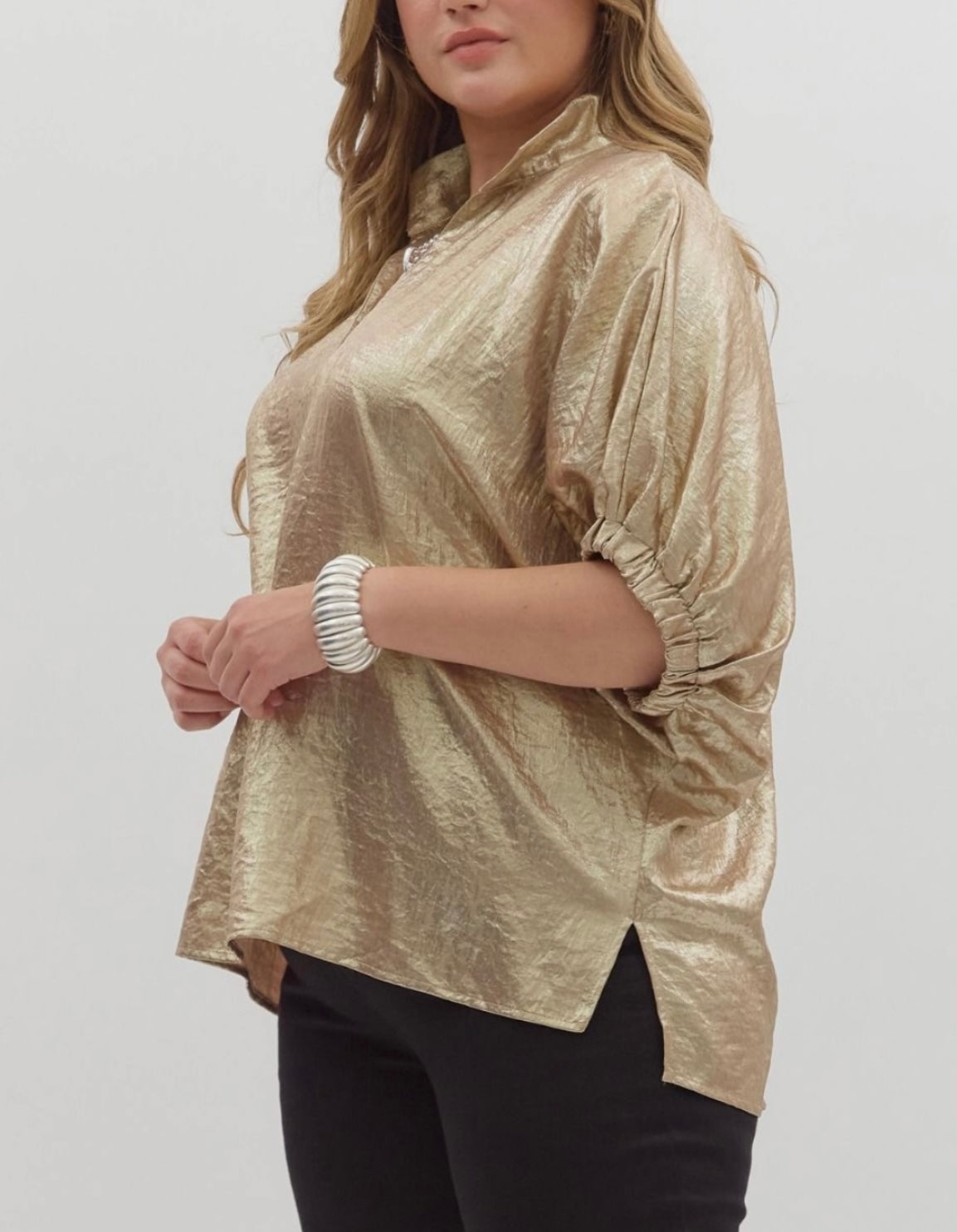 Gold Metallic Blouse