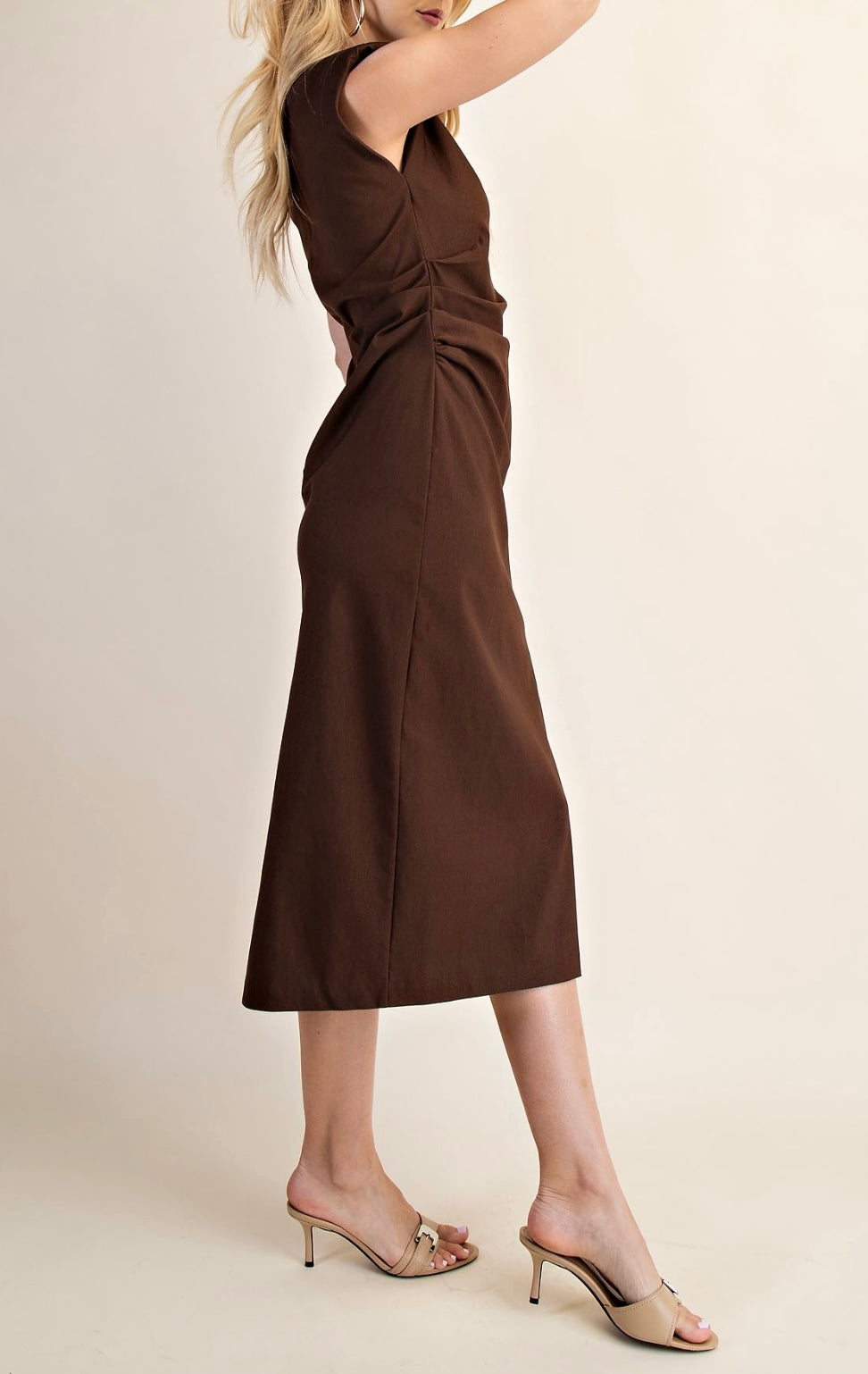 Round Neck Midi Dress