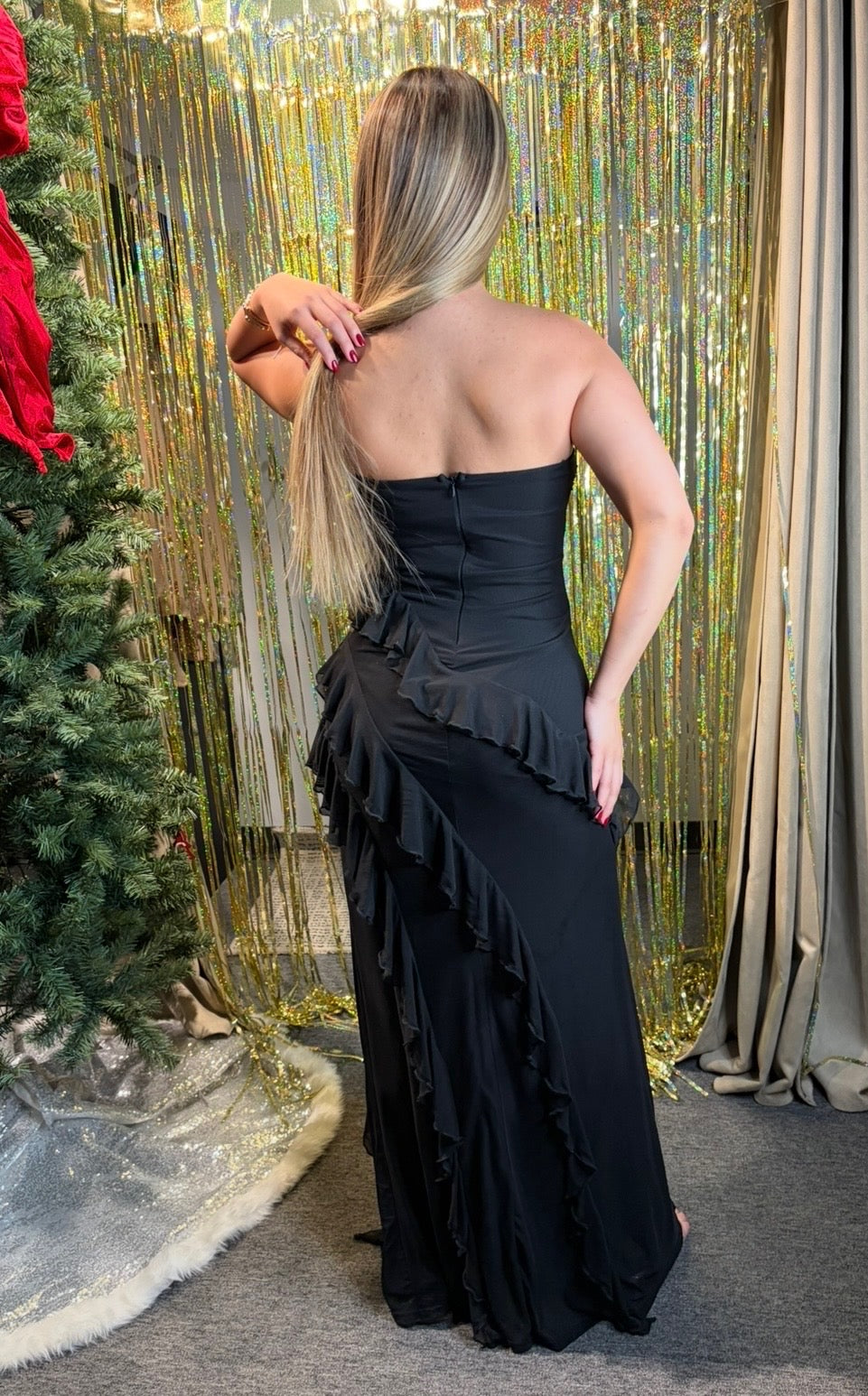 Ariana Ruffle Maxi Dress