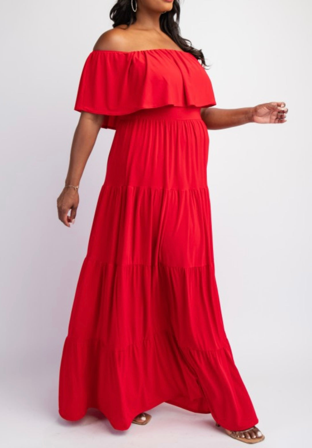 Lady in Red Maxi Dress