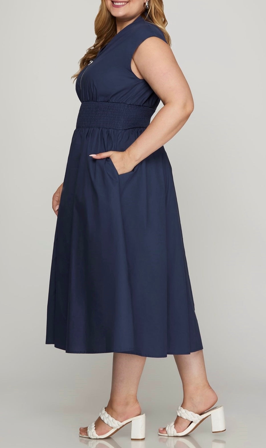 Navy Midi Dress