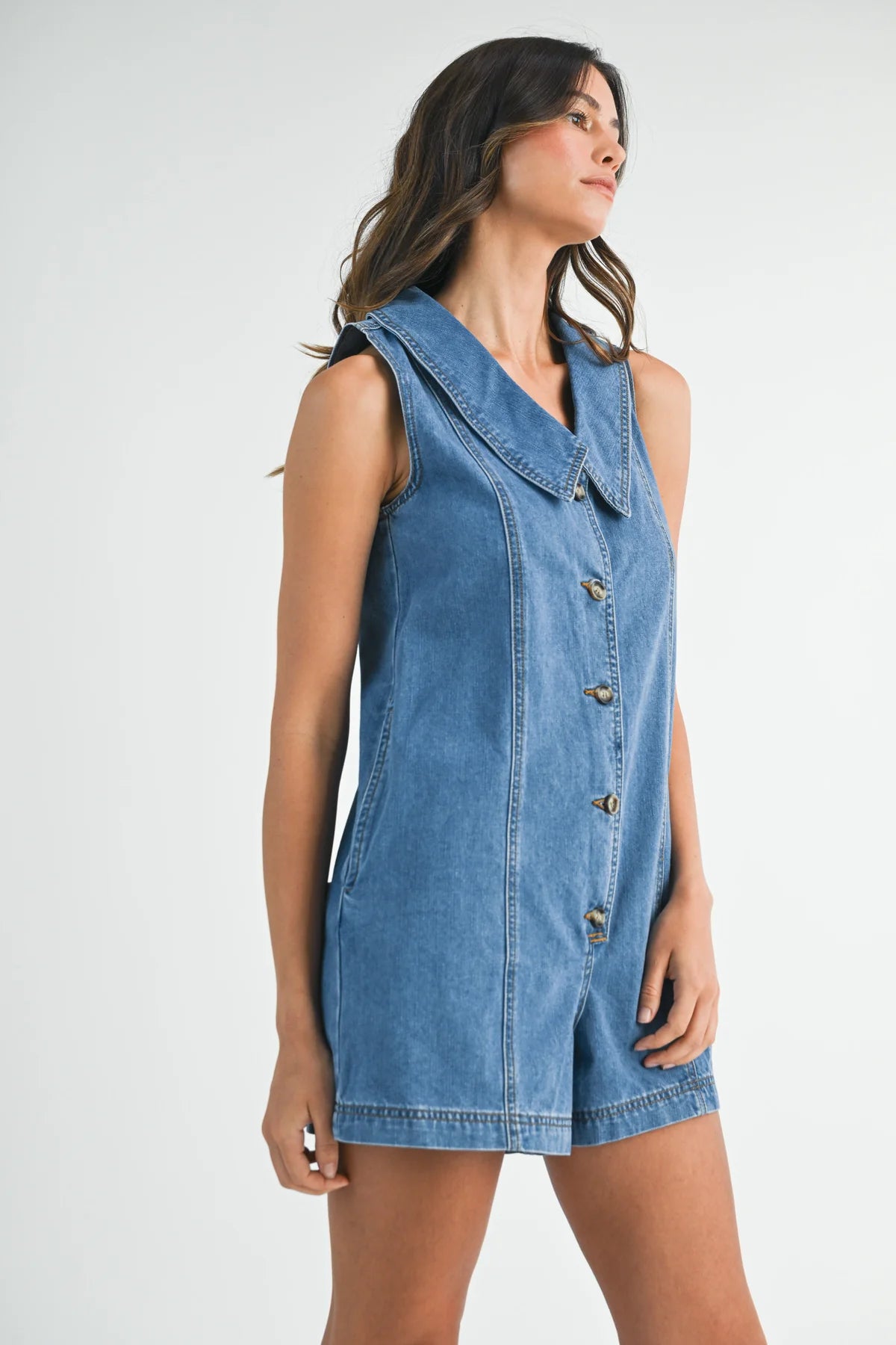 Lora Denim Romper